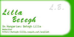 lilla betegh business card